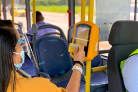  Minsa reitera el uso obligatorio de pantalla facial en transporte público