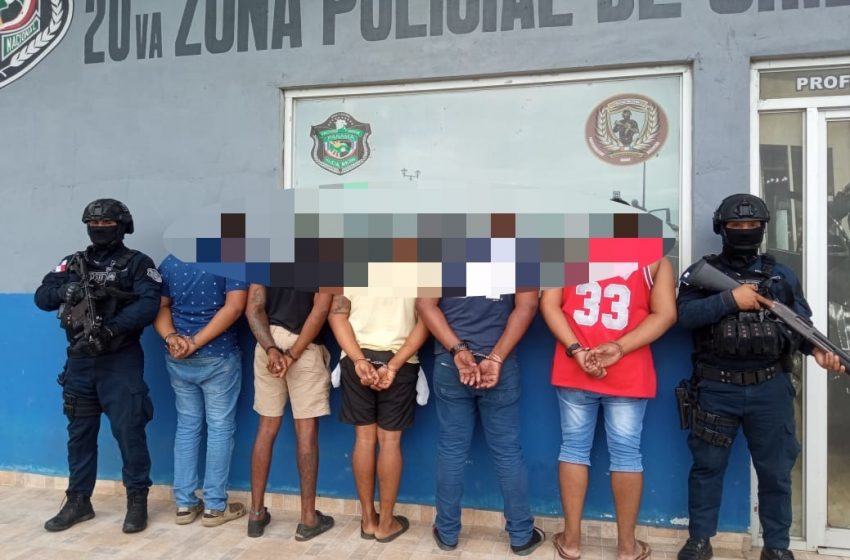  Cinco personas aprehendidas y armas de fuego decomisadas en Chilibre