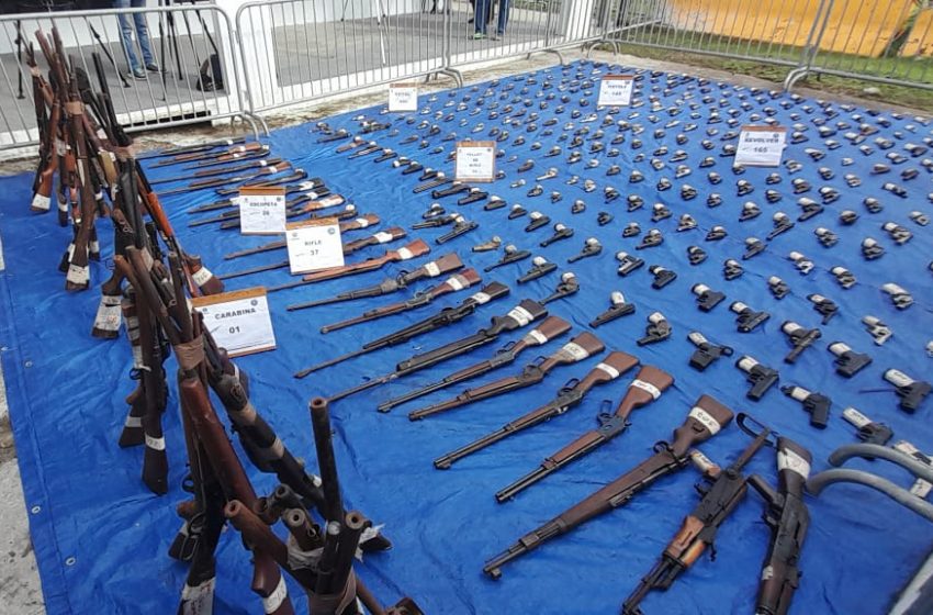  460 armas de fuego fueron destruidas y sacadas de circulación, como parte del programa “Pacificando Mi Barrio”