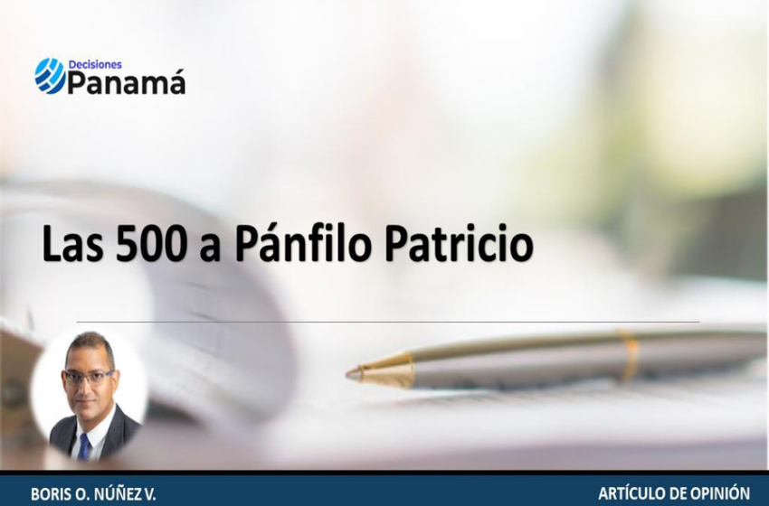  Las 500 a Pánfilo Patricio – Manifiesto del Cambio 26: “Un poco más en la senda de Hacer las cosas bien”