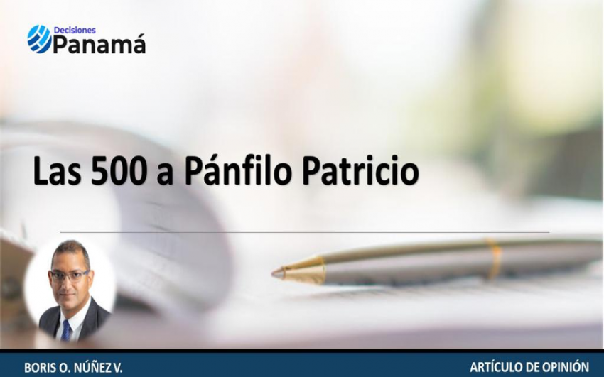  Las 500 a Pánfilo Patricio – “DEMOCRACIA O CLEPTOCRACIA”