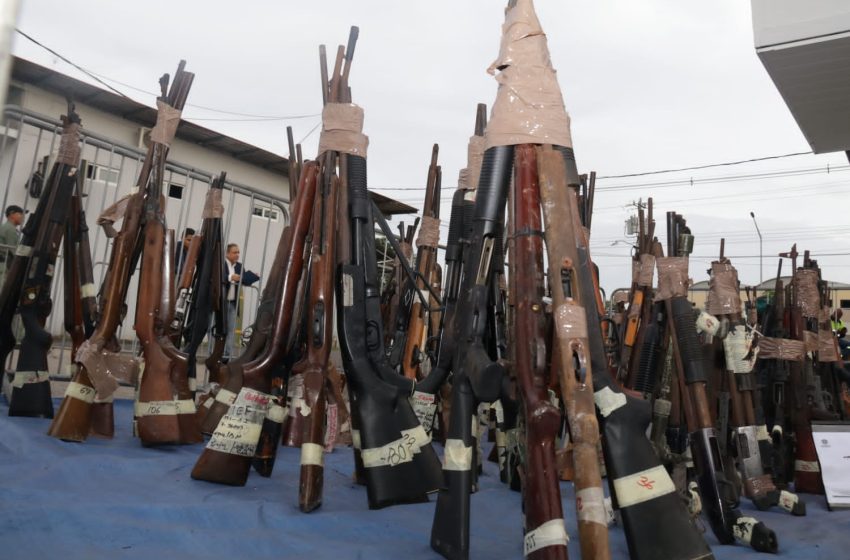  Unas 1,062 armas de fuego son destruidas en ceremonia realizada en Ancón