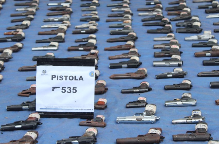  Destruyen mil 207 armas de fuego vinculadas a acciones delictivas