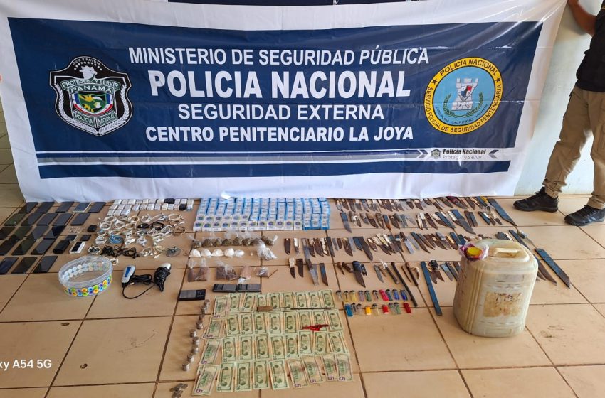  Requisa en La Joya: decomisan droga, objetos punzocortantes y otros artículos