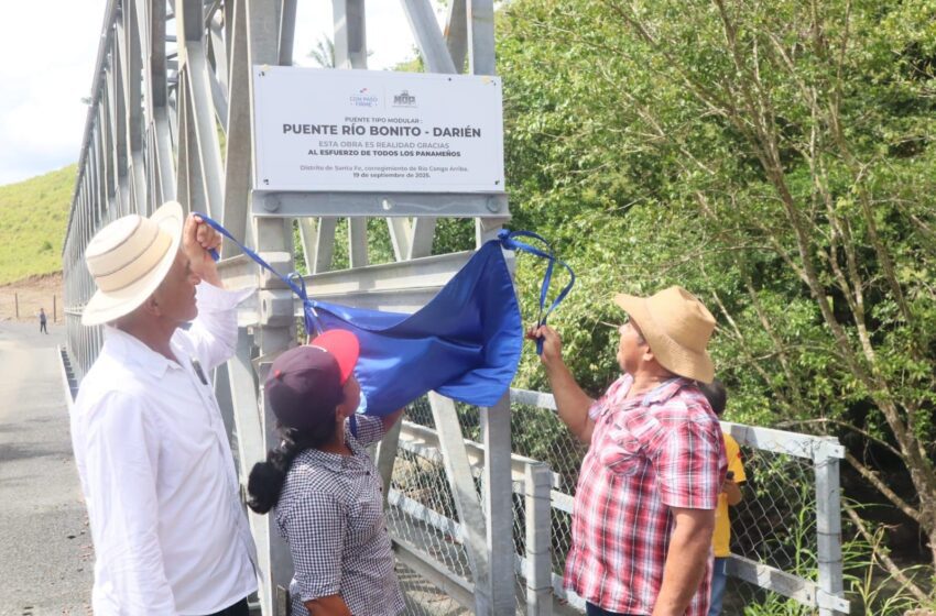 Nuevo puente sobre el río Bonito transforma la conectividad de más de 3 mil darienitas
