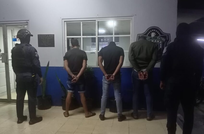  Recuperan vehículo en Bethania y capturan a tres implicados