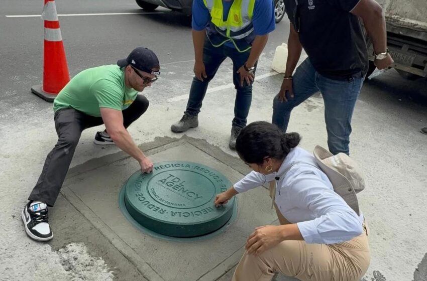  Alcaldías de Panamá y San Miguelito instalan innovadoras tapas de alcantarillado para mejorar la seguridad vial