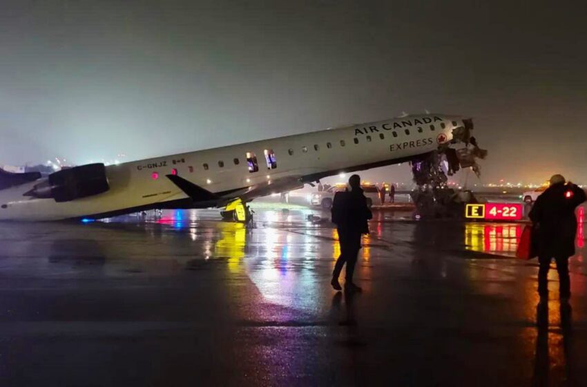  Avión de Air Canada Express colisiona con camión de bomberos en pista