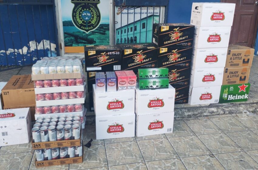  Aduanas incauta licor y cigarrillos sin documentación en operativos en Colón