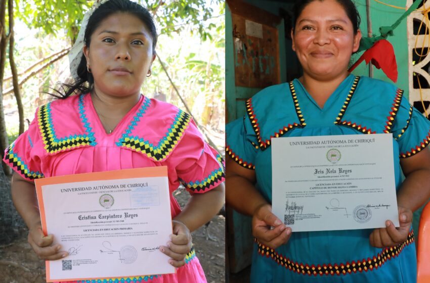  De amas de casa a licenciadas con honores: ejemplo de superación de dos mujeres Ngäbe