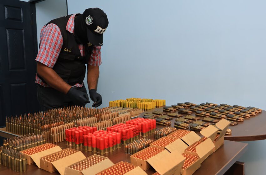  Decomisan más de 5 mil municiones y cinco granadas en operativo en Vacamonte