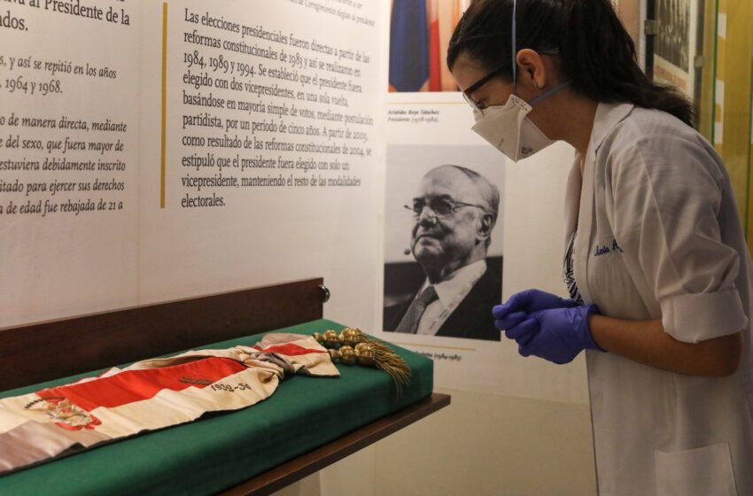  Bandas presidenciales históricas son sometidas a evaluación técnica y procesos de conservación
