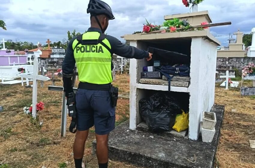  Hallan artículos de dudosa procedencia durante patrullaje en cementerio de Las Tablas
