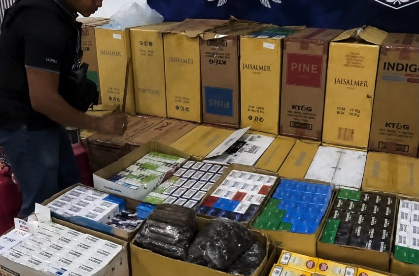  Autoridad de Aduanas y Policía Nacional decomisan cigarrillos y cervezas de presunto contrabando en Calidonia