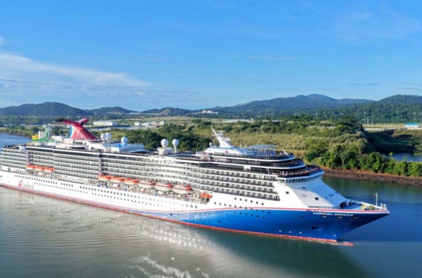  Carnival Miracle inaugura temporada de cruceros 2026-2027 por el Canal de Panamá con más de 220 tránsitos previstos