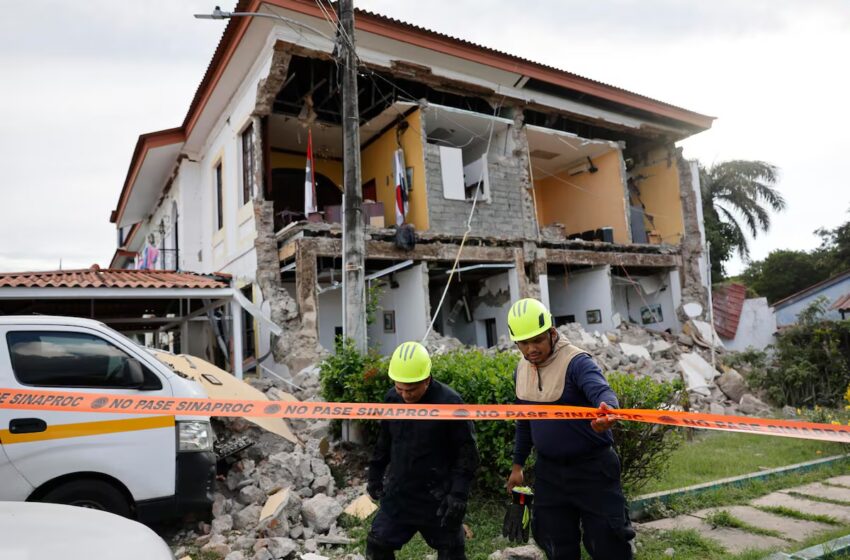  Sismo de magnitud 7.5 deja más de 13 mil personas afectadas y 879 familias con pérdida total de sus viviendas en Panamá