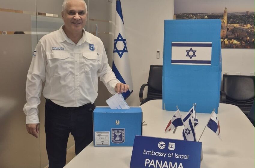  Diplomáticos israelíes en Panamá ejercen el voto anticipado para las elecciones parlamentarias